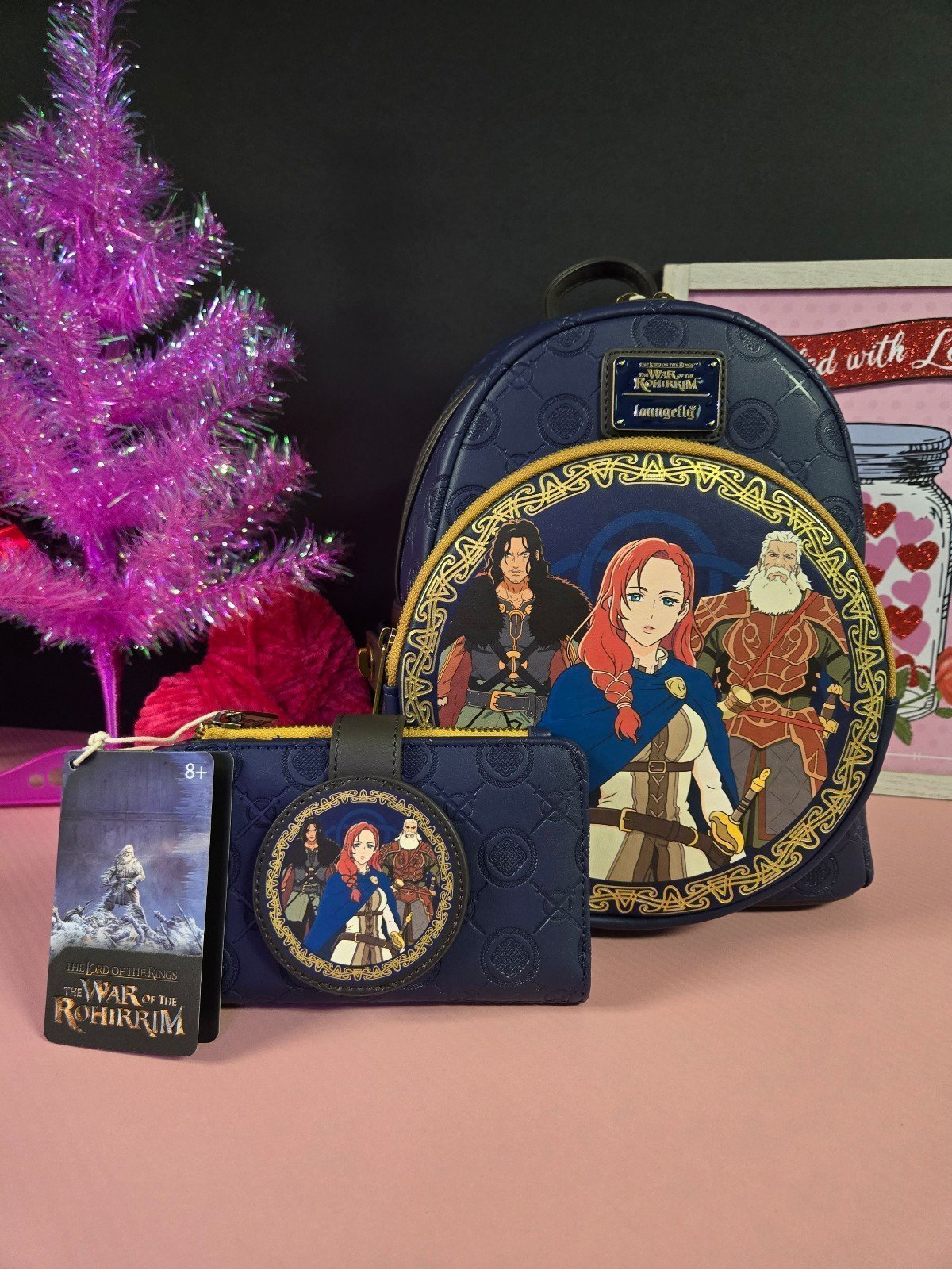 Loungefly The Lord Of The Rings Mini Backpack With Belt Bag & Wallet Set