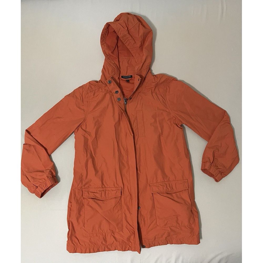 Eileen Fisher Petite Bonded Organic Cotton Nylon Jacket Women's PM Hood Lined