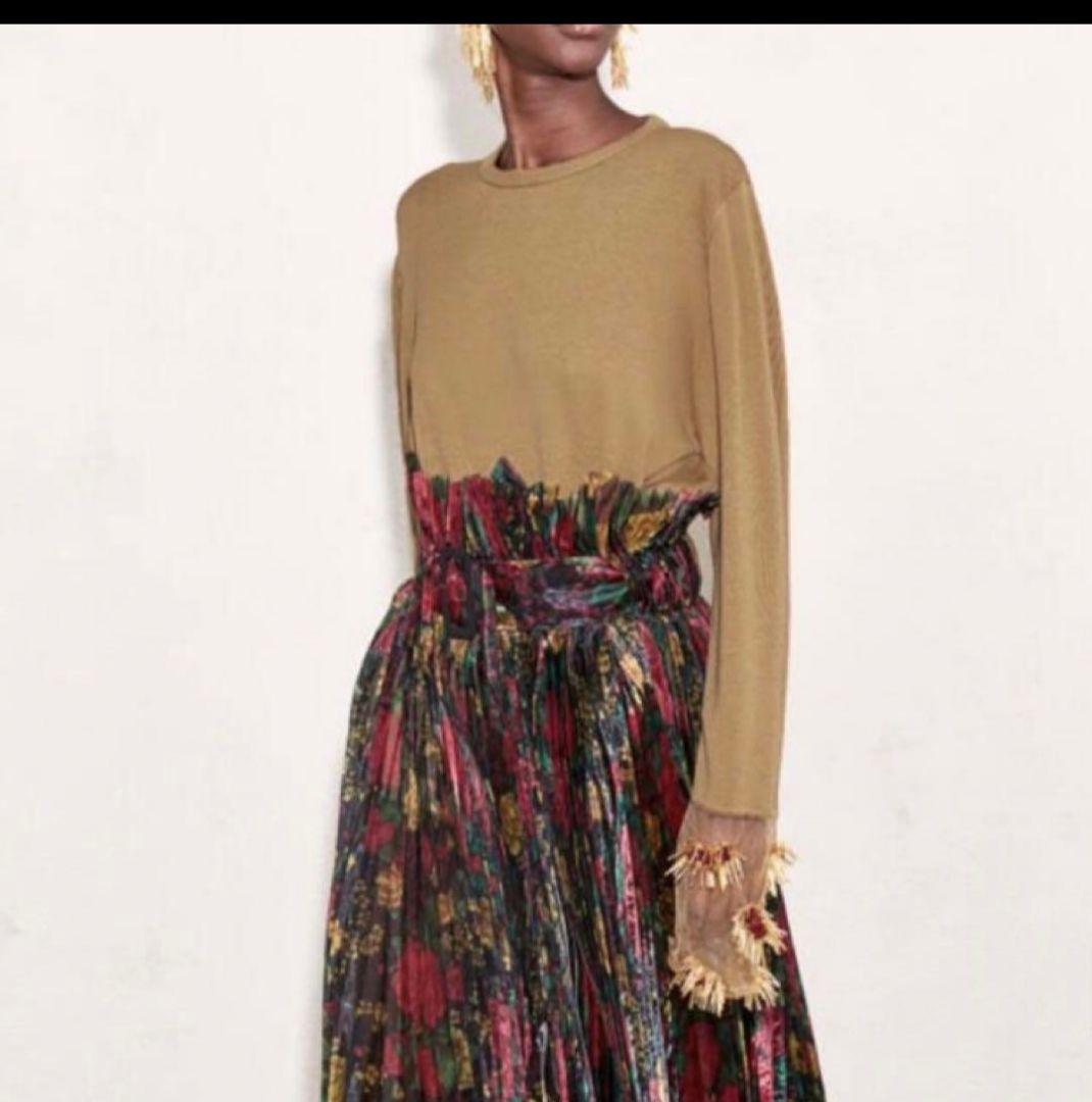 【Rare】TOGA ARCHIVES× H&M Organza Skirt, Pleated, Floral