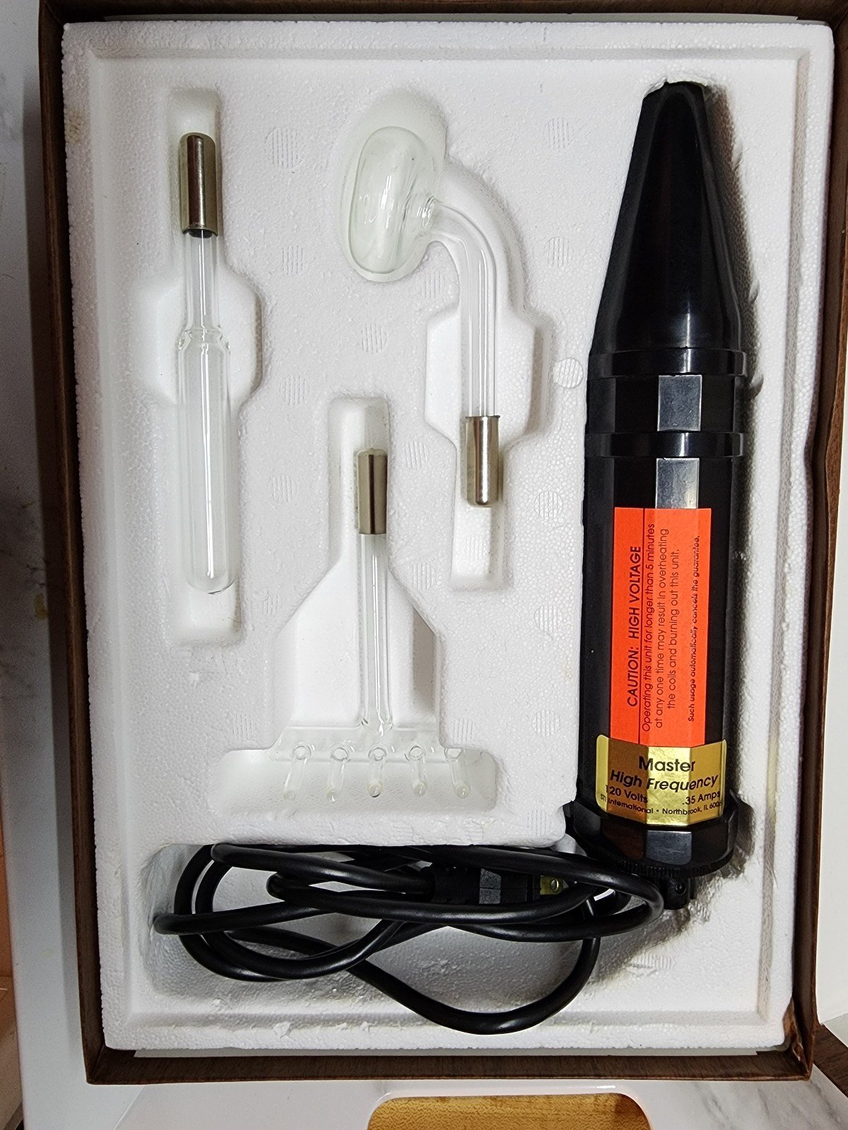 Master High Frequency Violet Ray quack medical device Model 2B with insert sheet