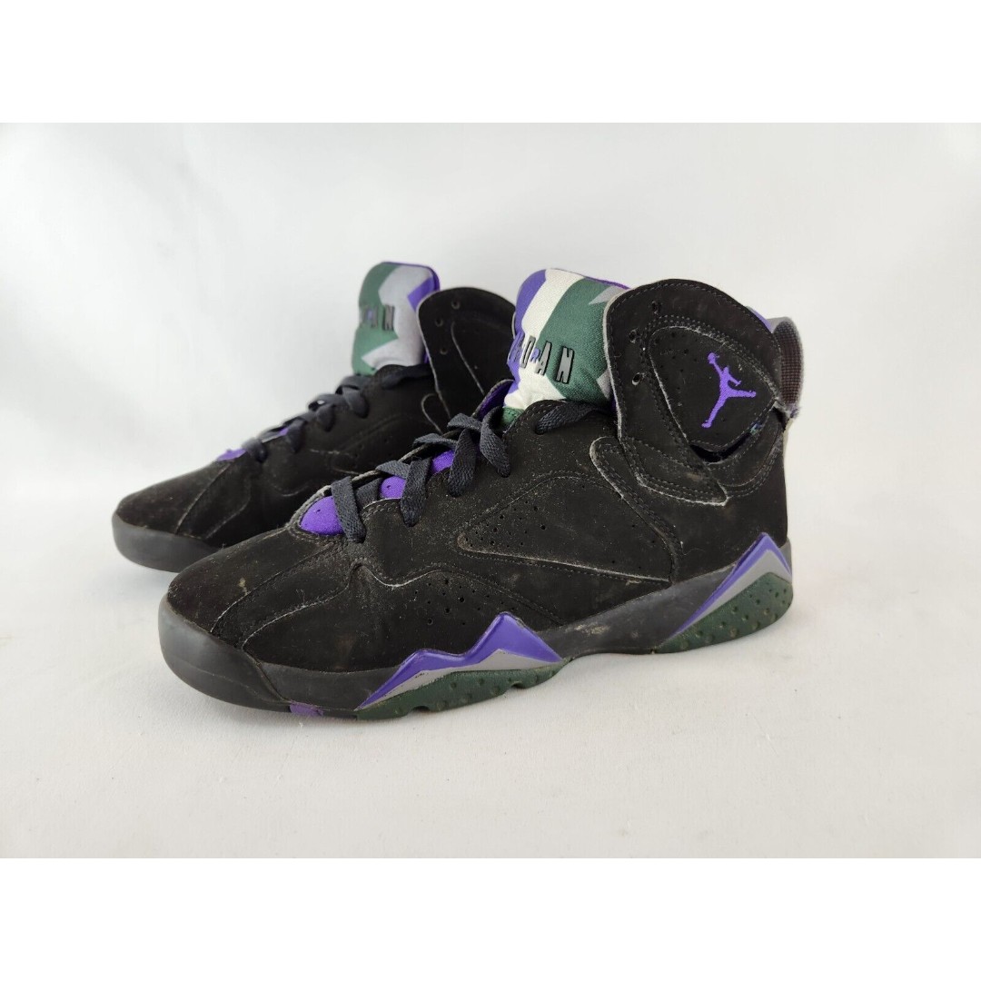 Nike Air Jordan 7 Retro Ray Allen Youth SIZE 5.5 Basketball Black Purple 304774