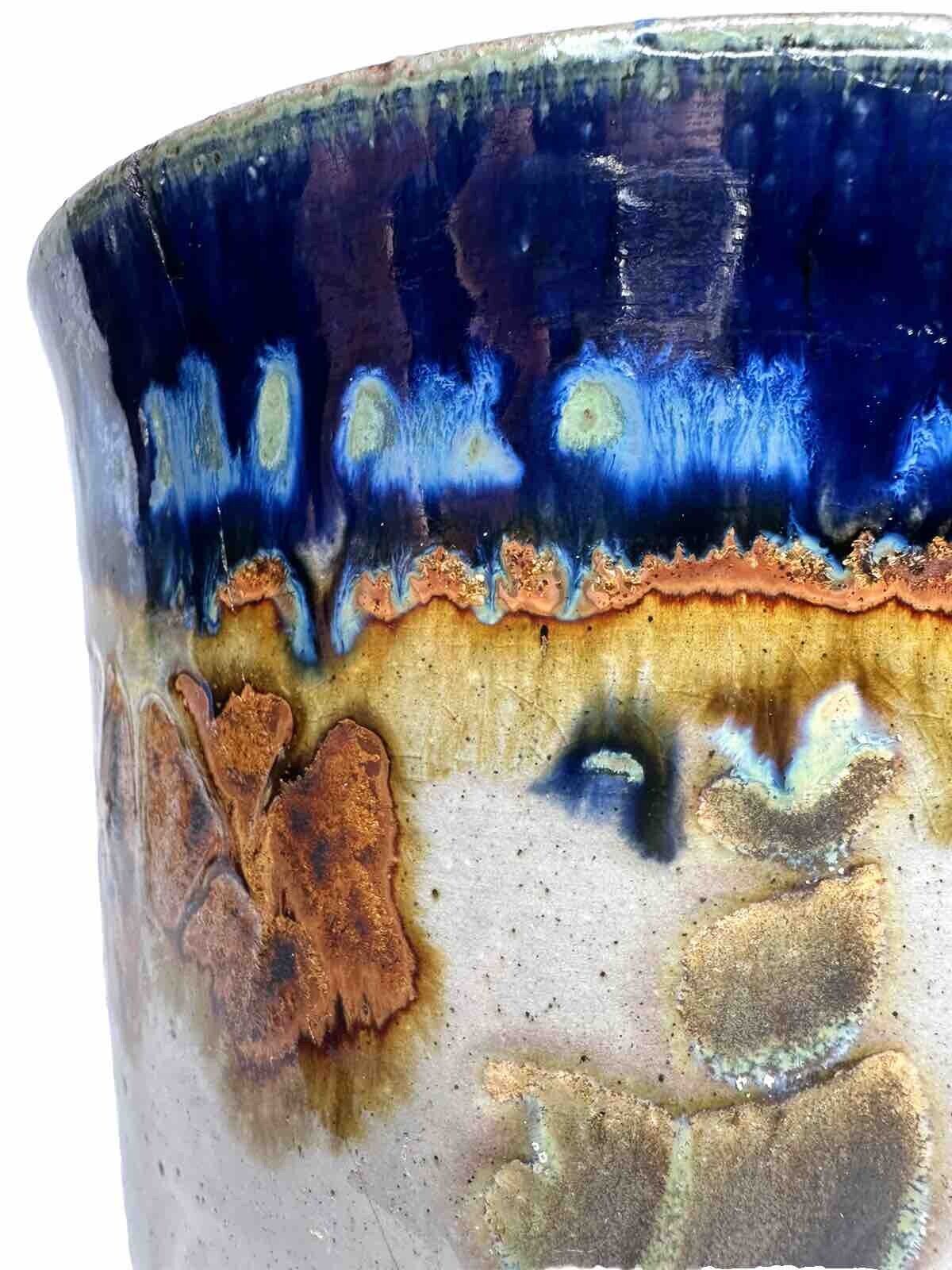 Hand Thrown Ceramic Jar Planter Pot Glazed Studio Art Pottery Vase Vessel
