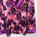 Anthropologie Women Lux Sleep Shirt Size 3X Purple Floral Velvet Satin Button