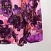 Anthropologie Women Lux Sleep Shirt Size 3X Purple Floral Velvet Satin Button