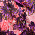 Anthropologie Women Lux Sleep Shirt Size 3X Purple Floral Velvet Satin Button