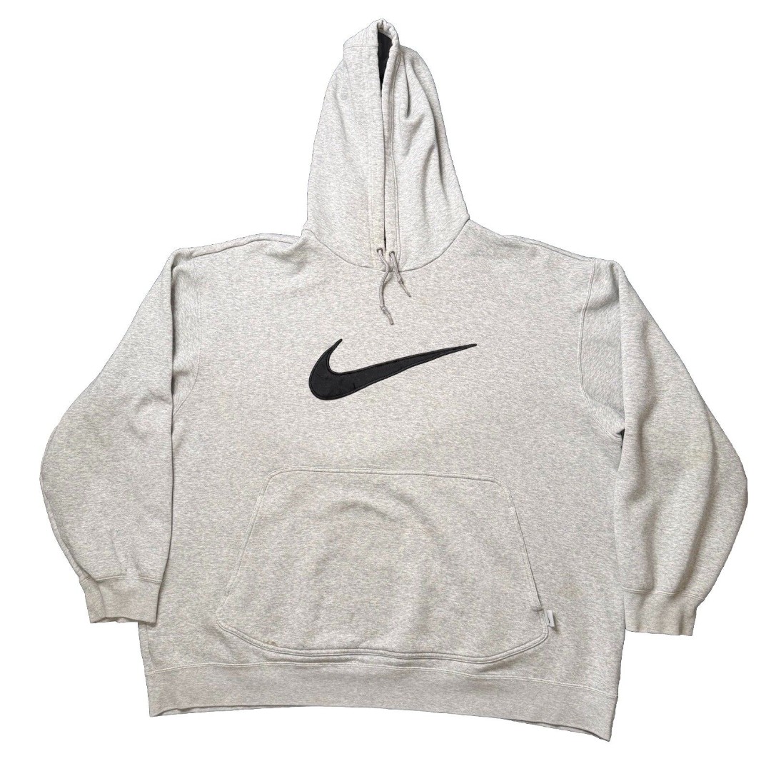 Vintage Y2K 2000s Nike Silver Tag XX-Large Big Swoosh Hoodie Nike Check