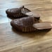 Matisse brown Woven Leather Slip On Mules Slides Boho Coastal Vibes Size 10