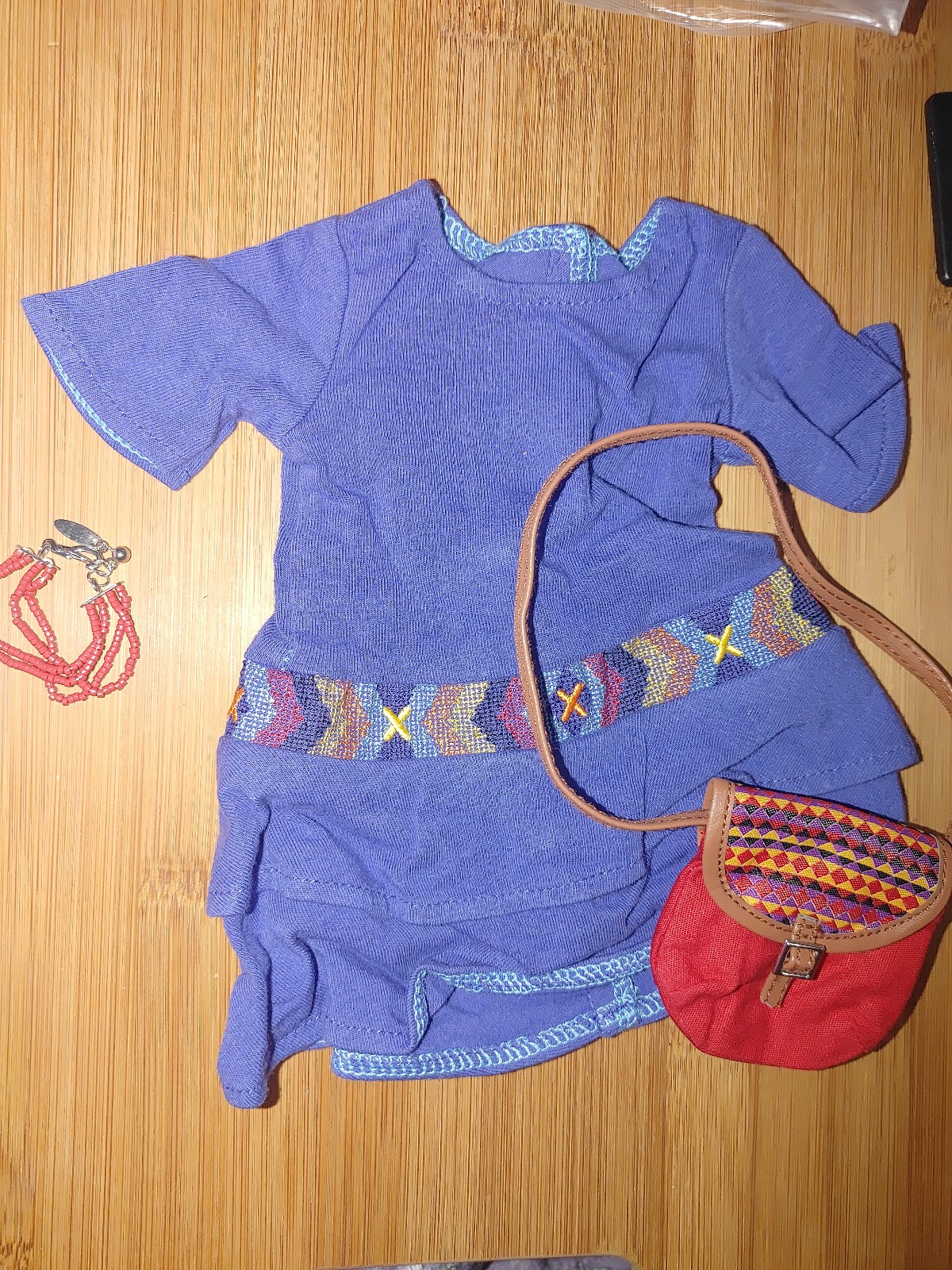 ʕ·ᴥ·ʔ American Girl Doll Saige's Meet Dress and Accessories