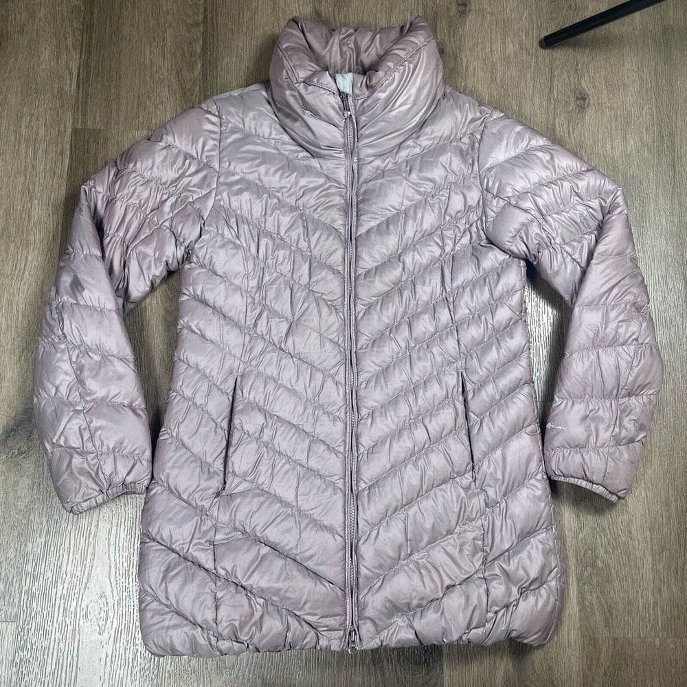 Eddie Bauer Women's Down Parka Jacket Quilted Dusty Purple/ Pink EB650 Size M