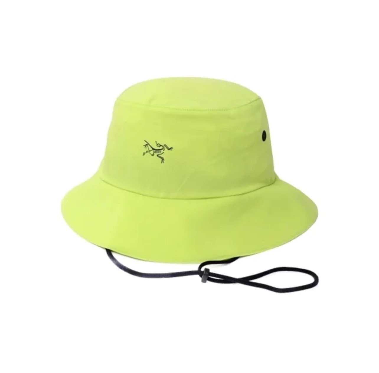 Arcteryx Bucket Hat Green Lime SPF50 Chin Strap 148 L-XL Hiking Fishing Walking