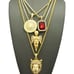 GEMSTONE, JESUS, MEDUSA, ANKH CROSS, ANGEL, LION PENDANt 7 NECKLACE SET