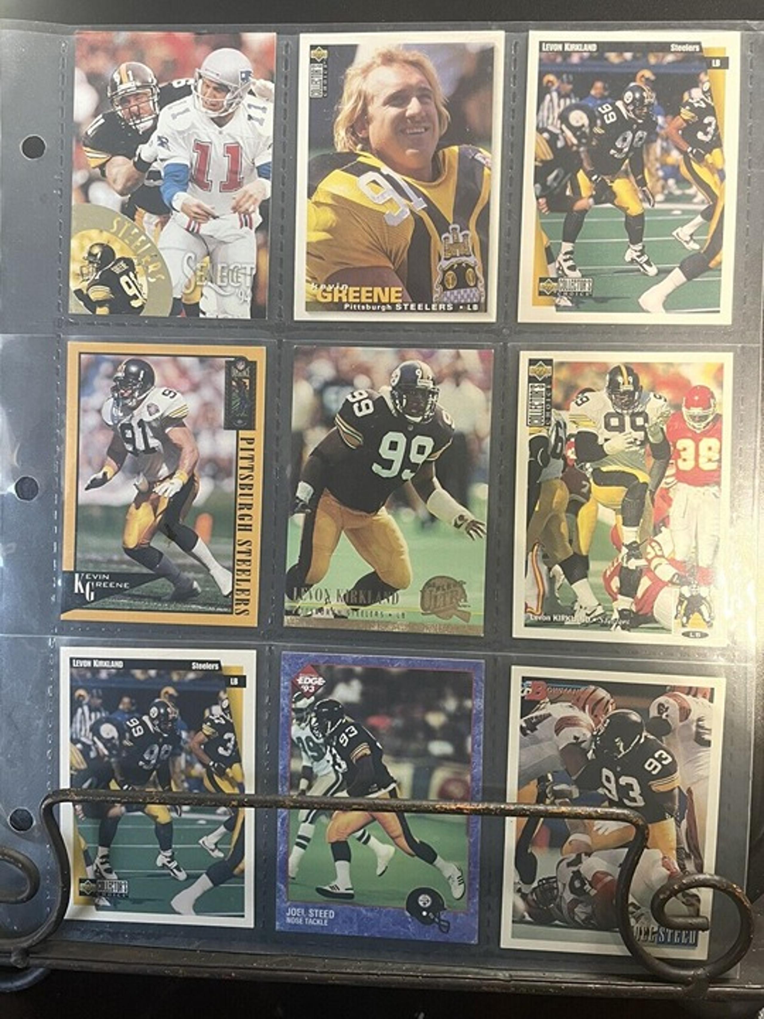 Lot of 90 Football Cards NFL PITTSBURGH STEELERS 1990's 1980's MIXED BRANDS