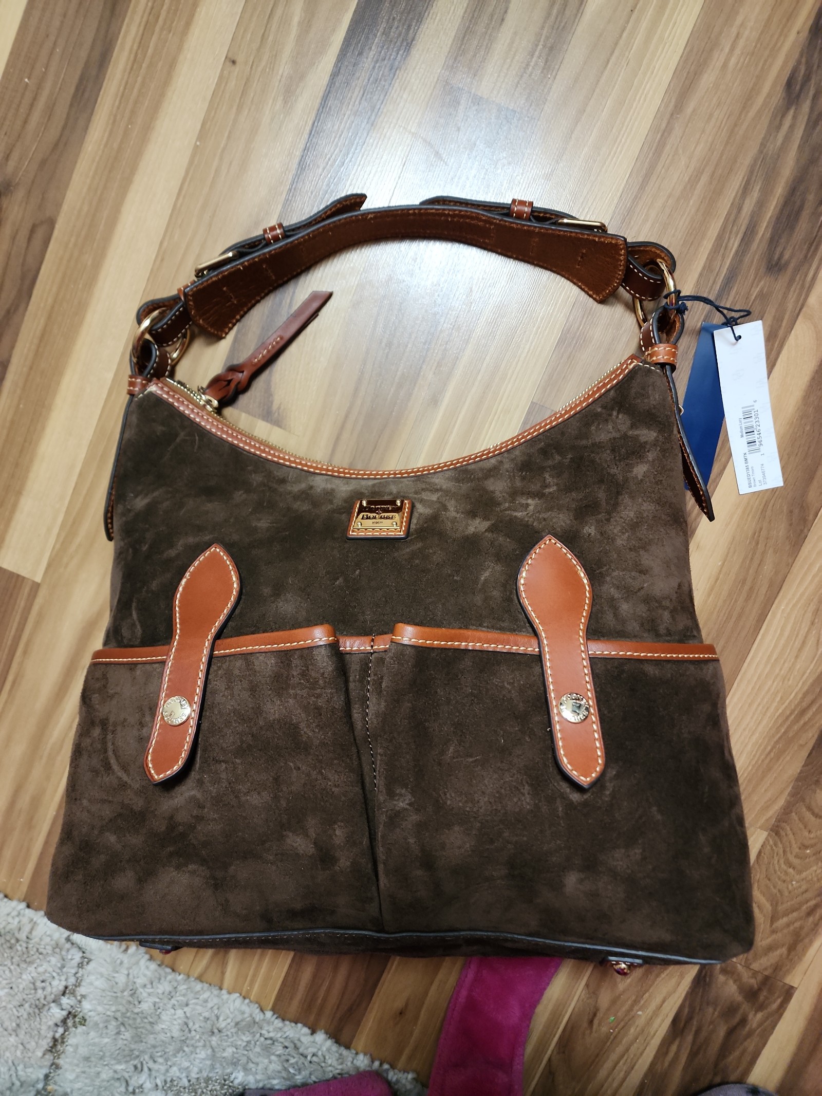 Dooney and Bourke suede medium Lucy brown tmoro