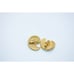 Crown Trifari Seed Pearl Moon Crescent Mid Century Gold Tone Clip Earrings