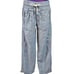 Athleta Cabo Linen Wide Leg Pants Heather Blue Size 4 Women's O71