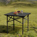 Folding Portable Camping Outdoor Picnic Table Carbon Steel with Carry Bag, Black