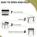Folding Portable Camping Outdoor Picnic Table Carbon Steel with Carry Bag, Black