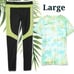 NEW (L) VS PINK Legging + Campus Tee Lime