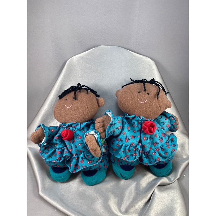 McDonalds McBaby Dolls (2) Vintage 1996 African American Plush Toys
