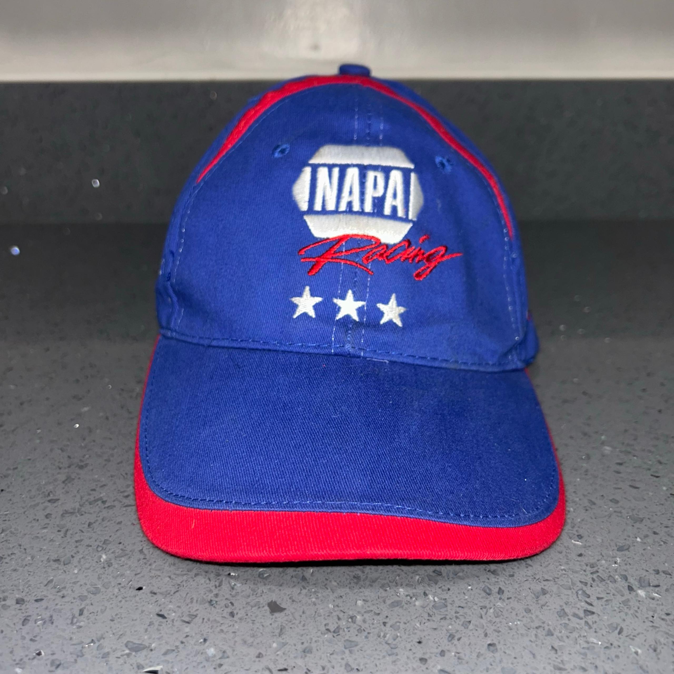 Napa Racing Hat Strapback Cap Mens Blue Red Ron Capps 28 Fallen Heroes - NASCAR