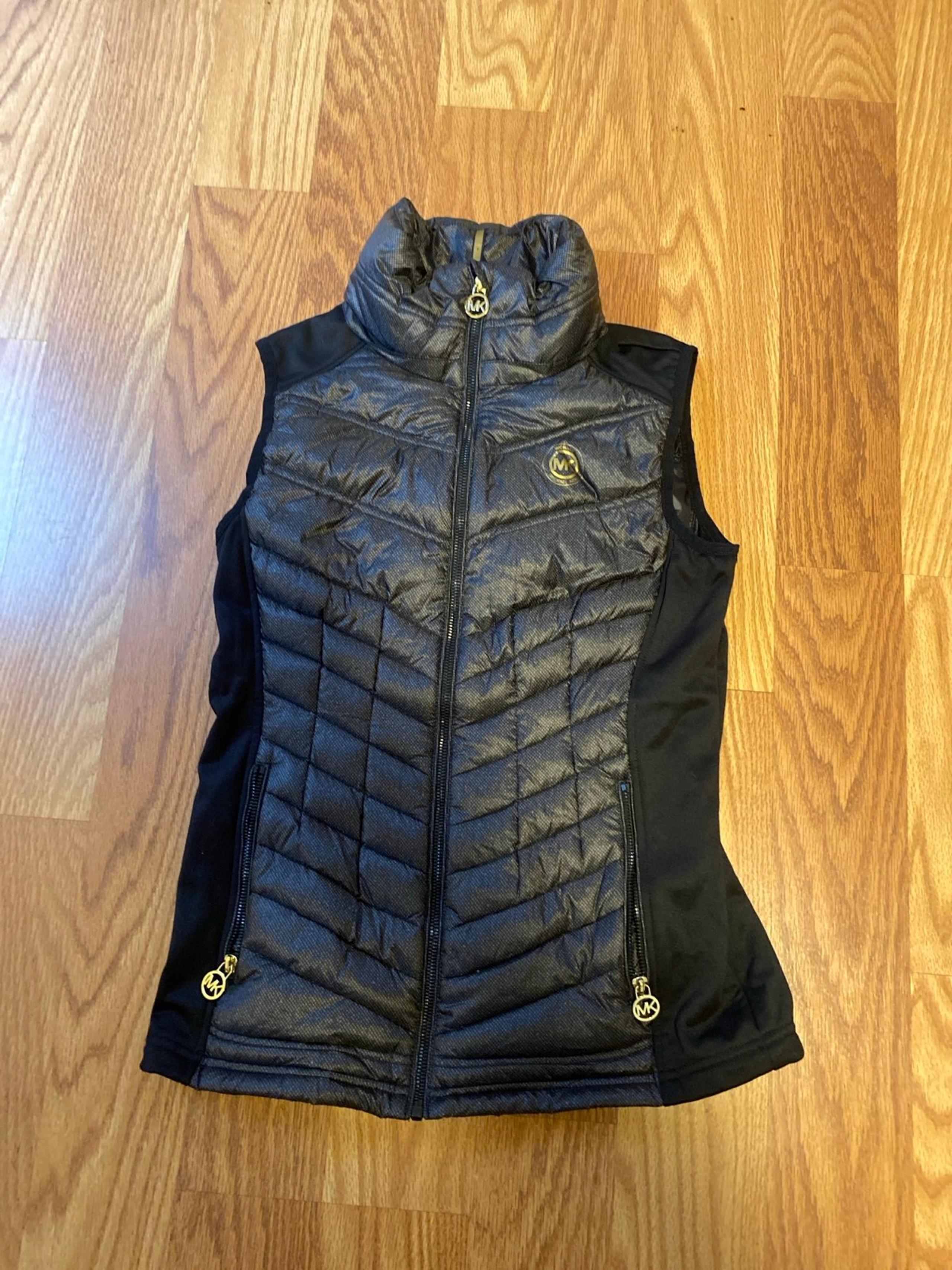 Michael Kors Vest Puffer Quilted Jacket Women’s Small Black Full Zipper