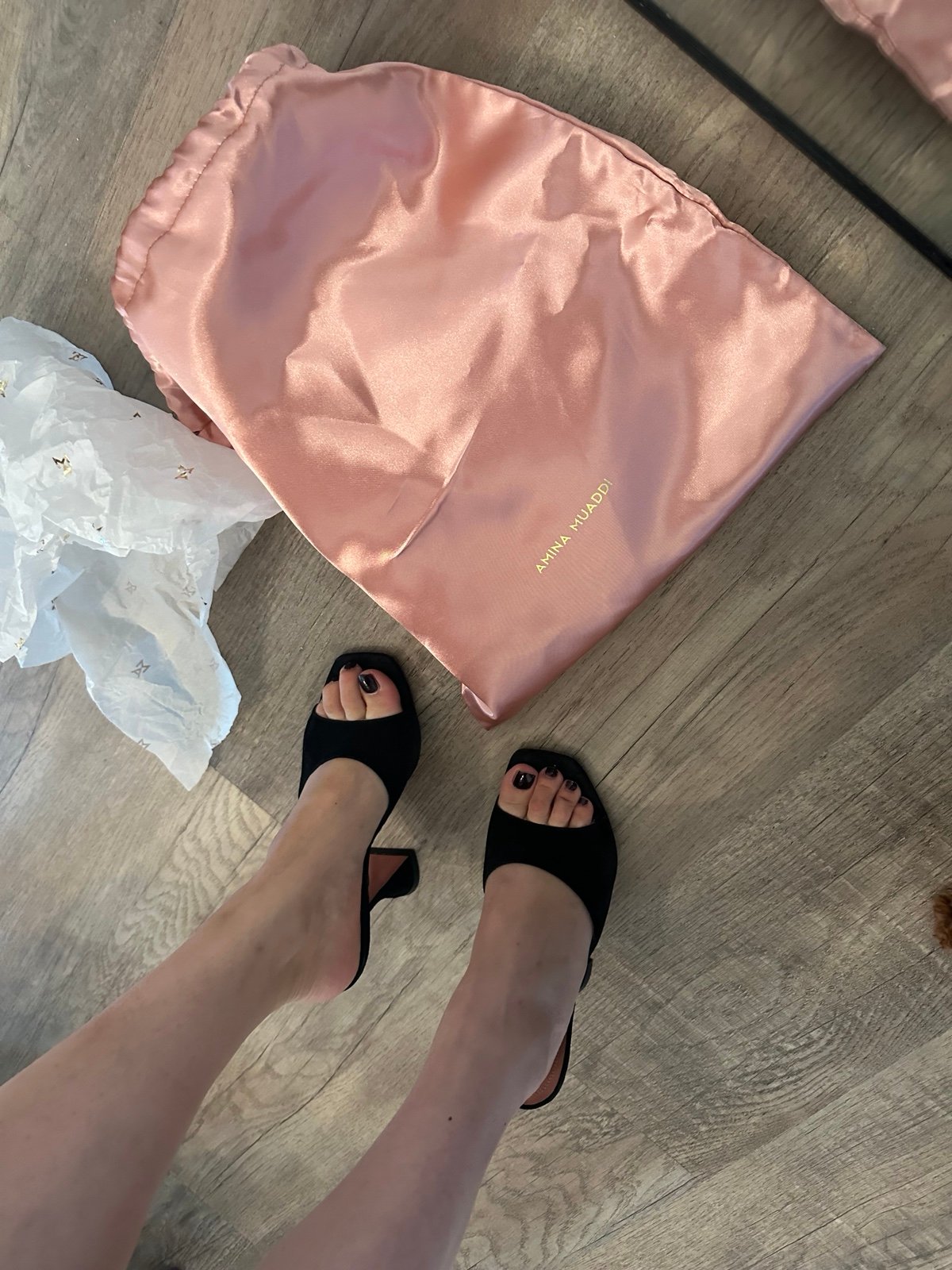 Amina Muaddi Lupita 100mm Sandals