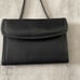 Coach Vintage Black Leather Swing Trifold Crossbody Snap Close Wallet Bag 4843