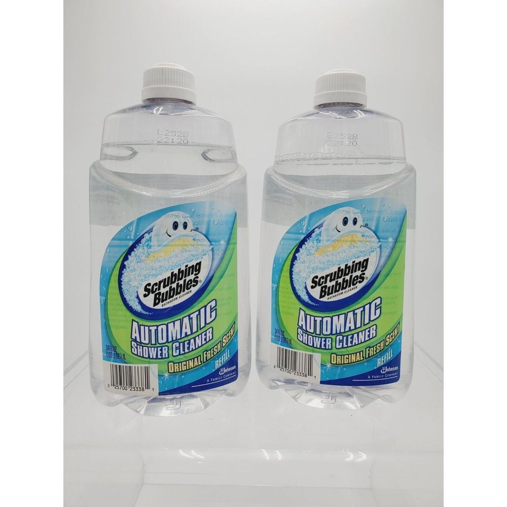 Lot of 2 New Scrubbing Bubbles Original Automatic Shower Cleaner Refill 34 oz