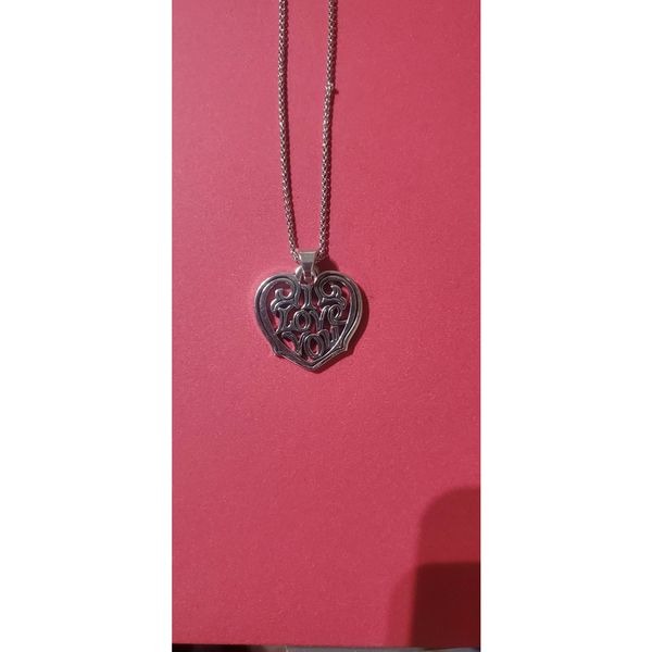 RETIRED JAMES AVERY I LOVE YOU STERLING SILVER 16 INCH CHAIN WITH PENDANT
