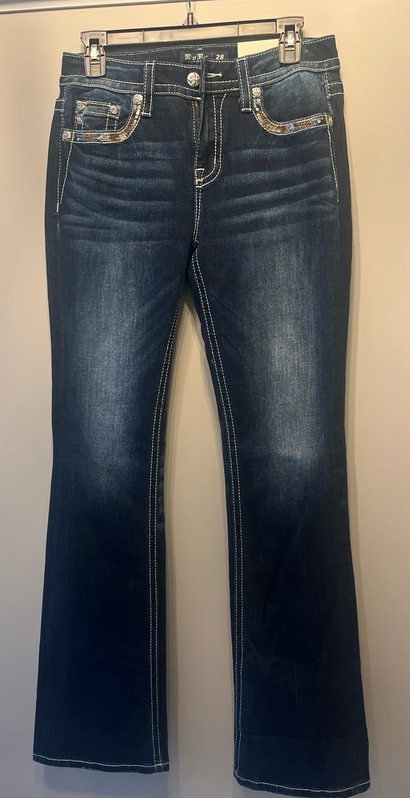 Jeans miss me bootcut size 28 mid-rise