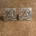 Rare Unique Vintage Swank Sterling Silver Unicorn Cuff Links