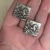 Rare Unique Vintage Swank Sterling Silver Unicorn Cuff Links