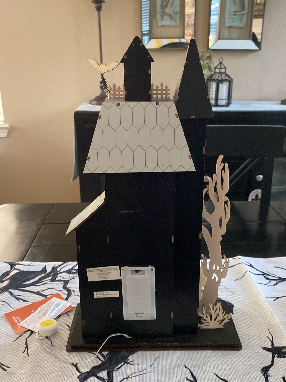 Martha Stewart Wooden Light Up Haunted House sale