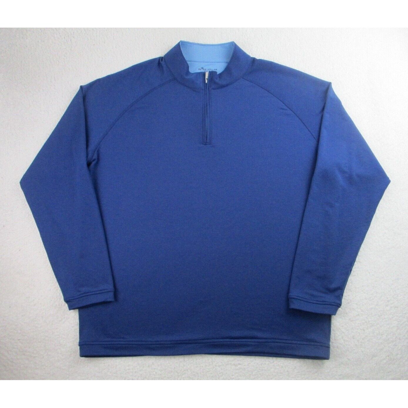 Peter Millar Seaside Shirt Mens XXL Blue Long Sleeve Pullover Performance Golf