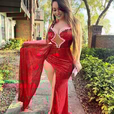 Red gown