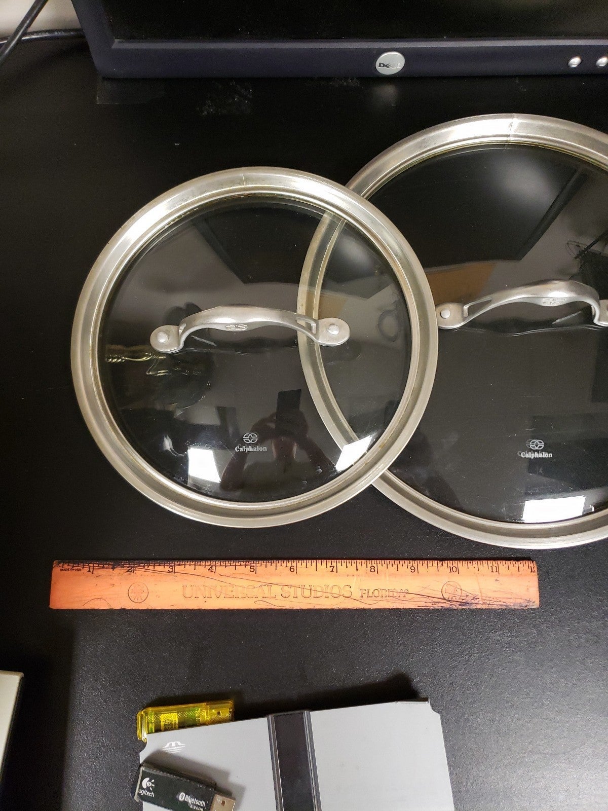 2 Calphalon Glass & Stainless Steel Replacement Lid cooking pot cookware