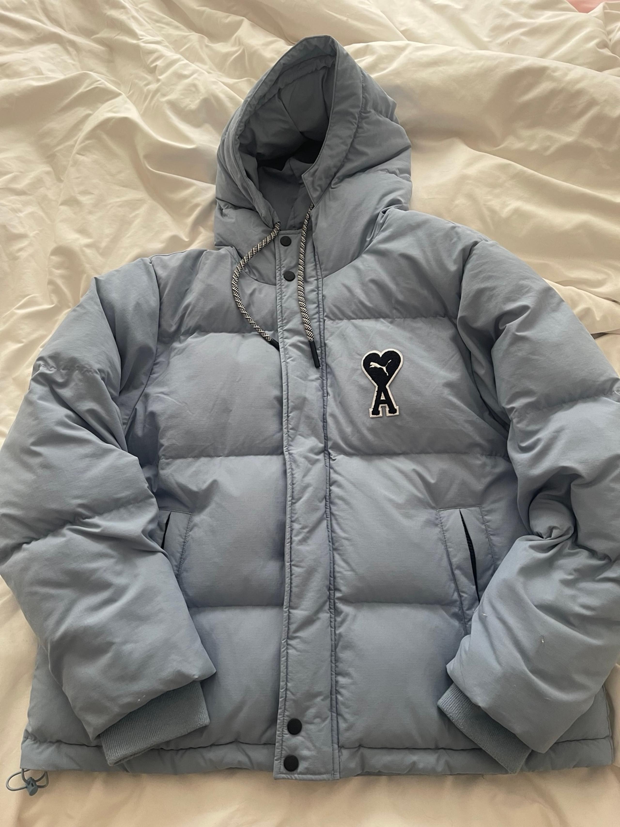 Puma x AMI Puffer Jacket in Faded Denim