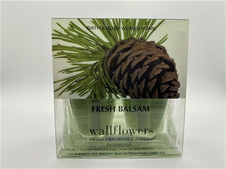 Bath & Body Works Fresh Balsam Wallflowers 2-Pack Refills ~ 5pks/10 Bulbs ~ New!