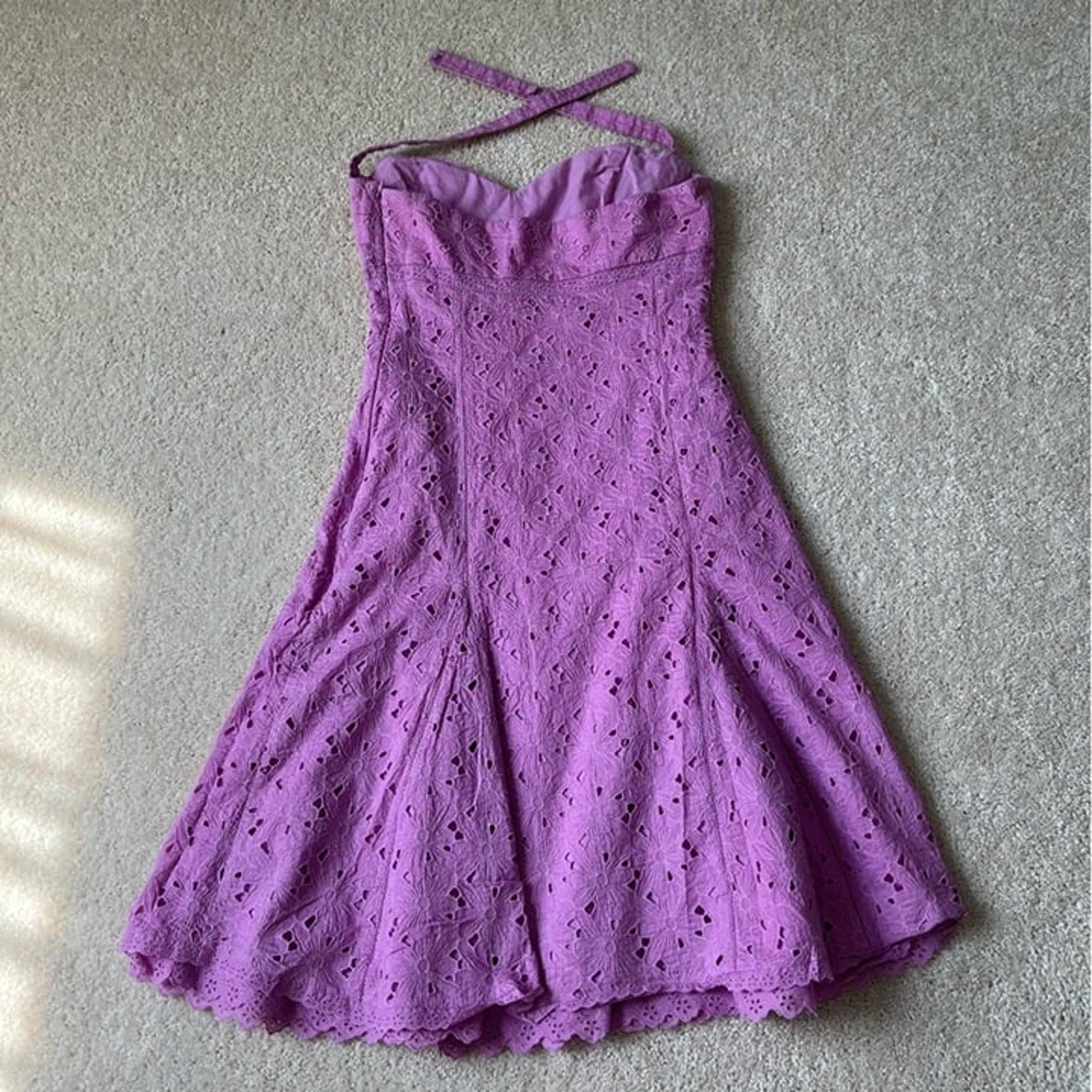 TIBI size 6 Pink/lilac halter neck dress.