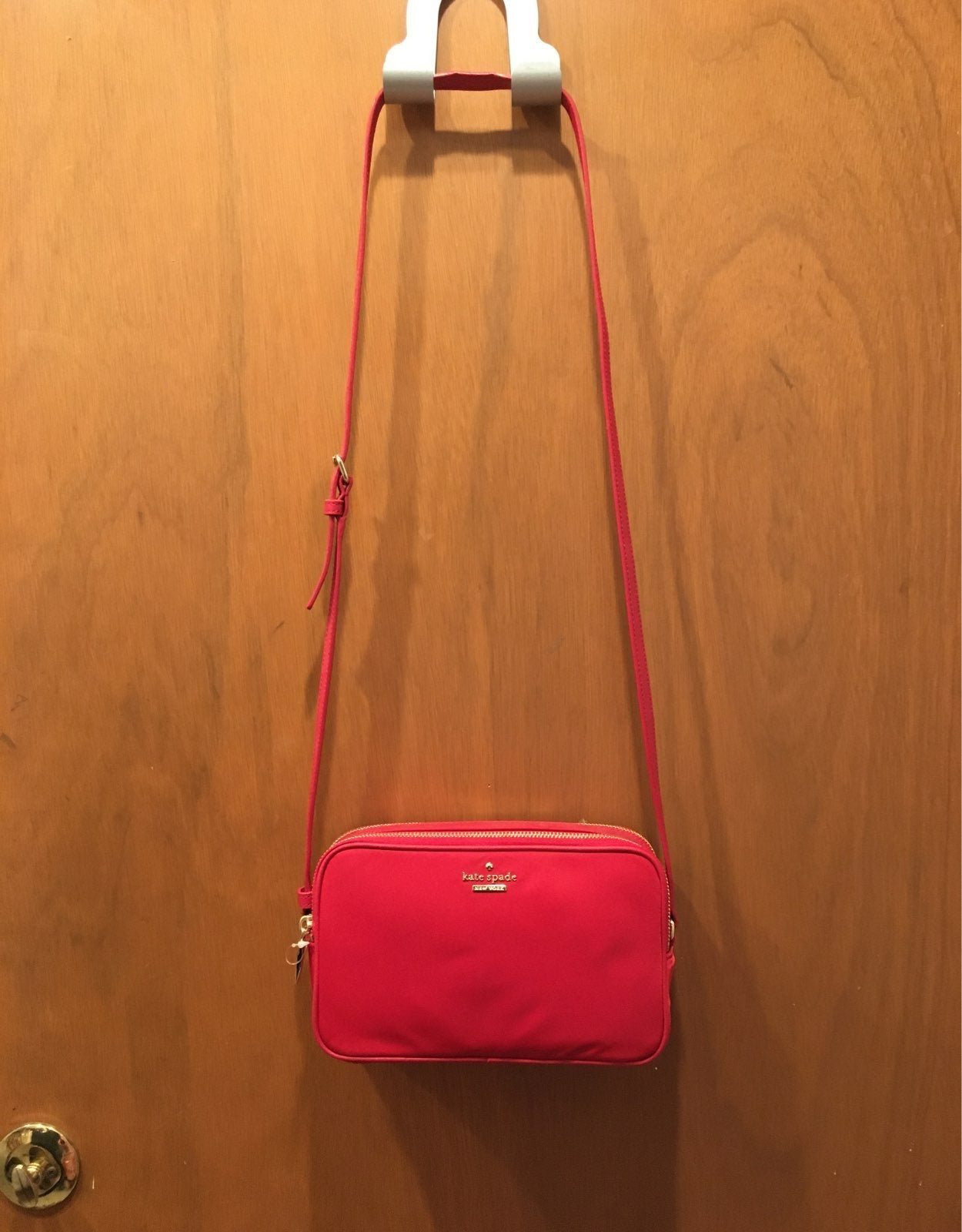 KATE SPADE red nylon crossbody