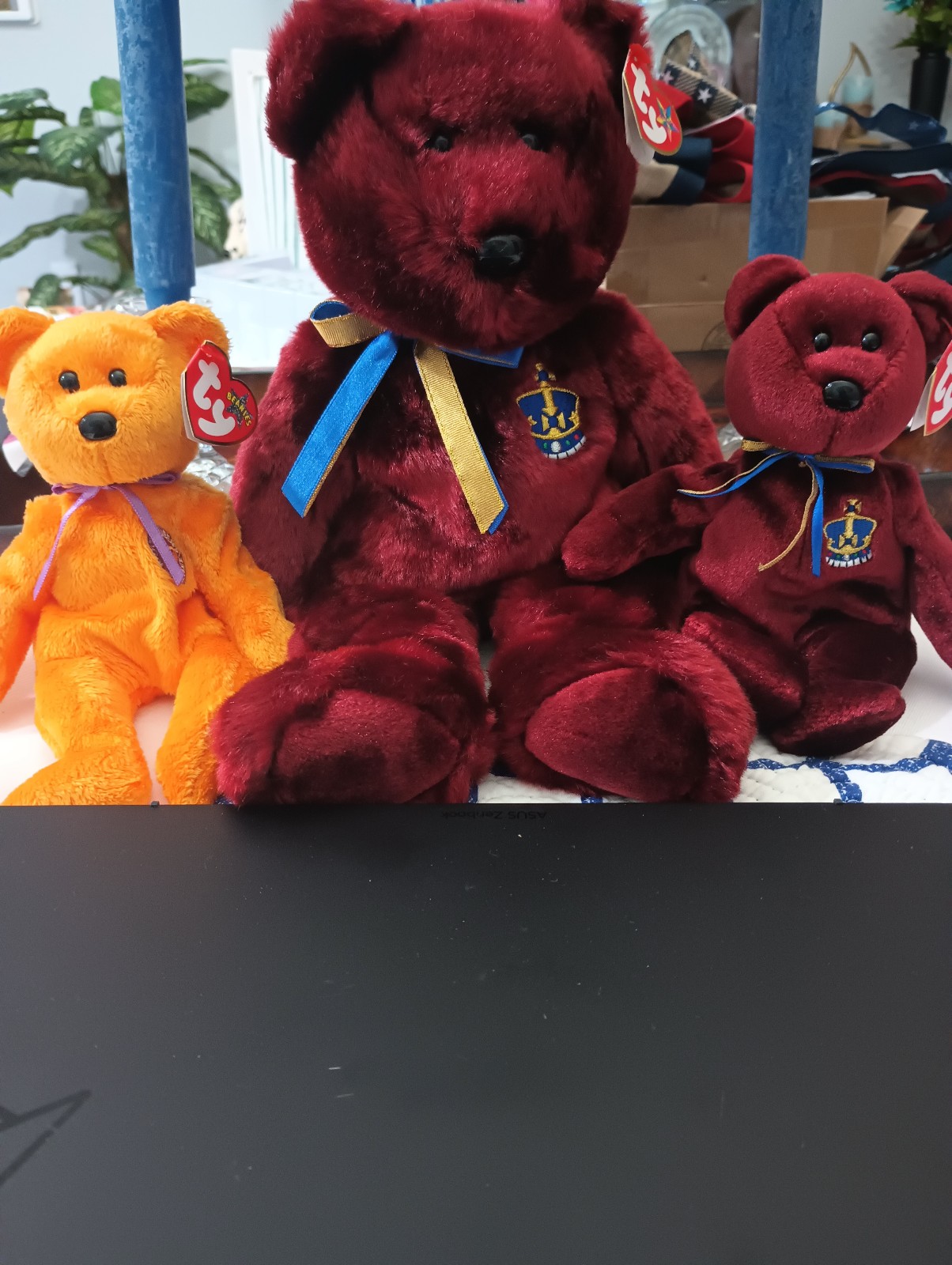 Ty Beanie Babies Large Buckingham Small Buckingham and Celebrations MWMT ONE OWN