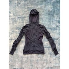 Lululemon Dance Studio Reversible Hoodie Jacket Gray w Blue Purple Tint Size 6