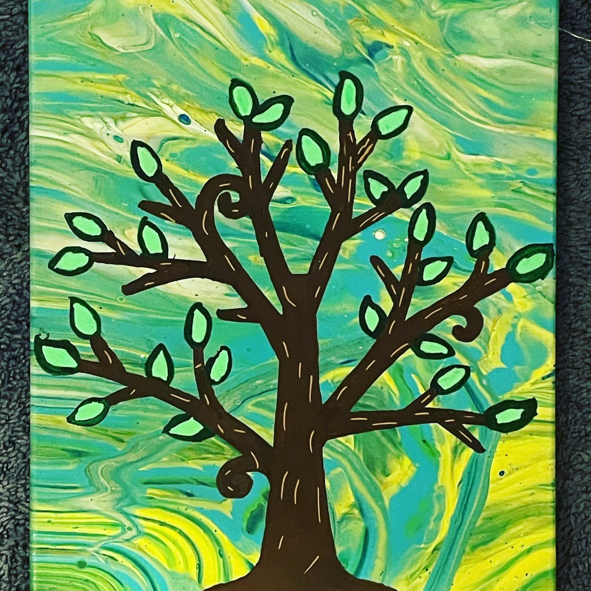 11x14 Acrylic Pour Art