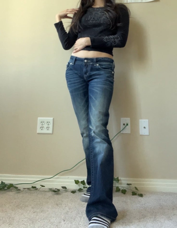Vintage Miss me Boot blue Jeans low rise