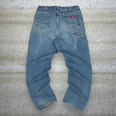 Vintage Dickies Carpenter Jeans Double Knees Baggy Wide Leg Fit Light Wash 90s
