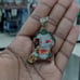 Gold Sterling silver pendant multicolor