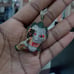 Gold Sterling silver pendant multicolor