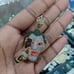 Gold Sterling silver pendant multicolor