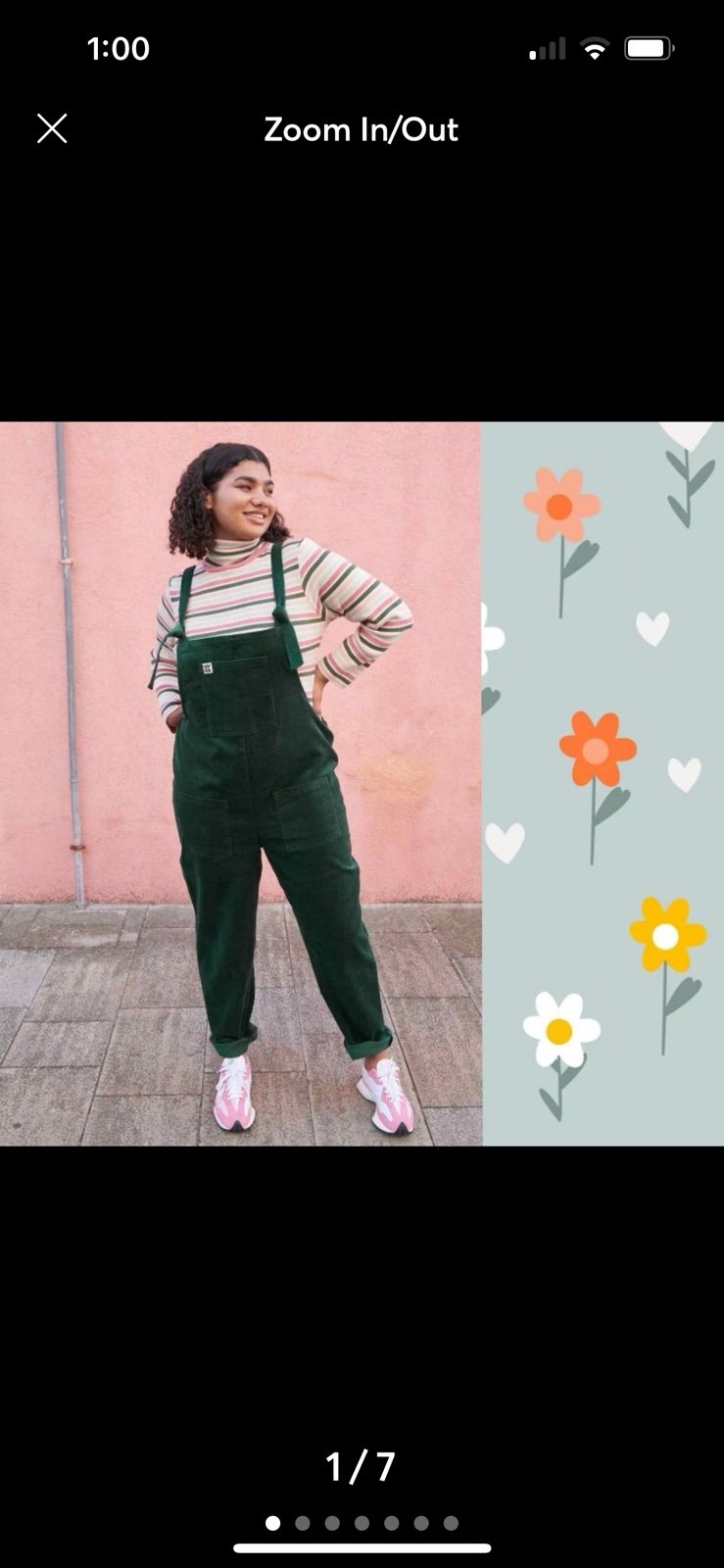 LUCY & YAK Corduroy Dungarees In Posy Green