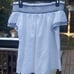 Ann Taylor Loft Small Crochet Flower Stripe Off The Shoulder Blouse S